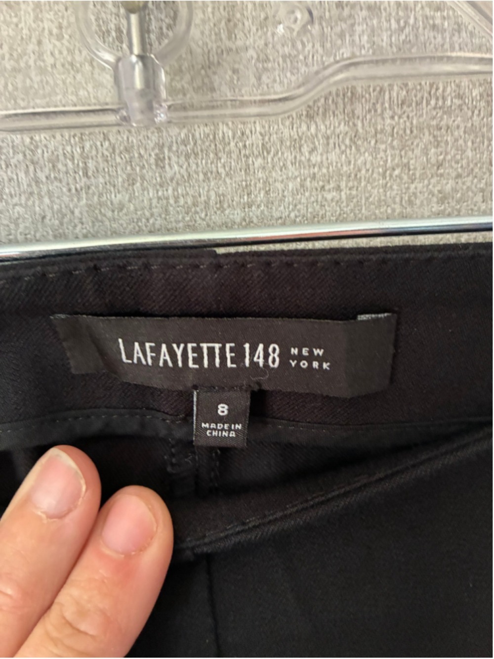 Lafayette 148 New York Black Cropped Bleecker Pants Size 8 - Picture 5 of 9
